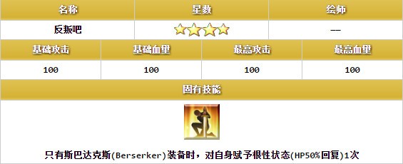 命运冠位指定斯巴达克斯羁绊礼装怎么样 命运冠位指定斯巴达克斯羁绊礼装反叛吧效果介绍
