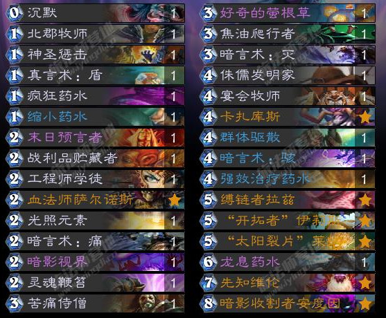 炉石传说登顶宇宙牧卡组介绍 炉石传说牧师传说卡组攻略