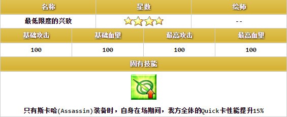 命运冠位指定泳装斯卡哈羁绊礼装怎么样 命运冠位指定泳装斯卡哈羁绊礼装最低限度的兴致介绍