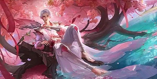 《王者荣耀》诸葛亮情人节皮肤桃夭立绘图鉴