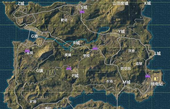 绝地求生刺激战场绝地岛富饶之都P城