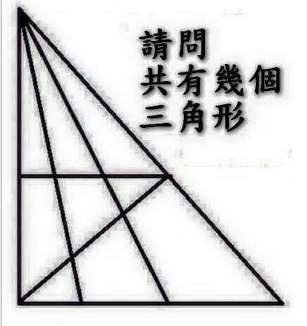 网友为小学数学竞赛题吵翻天：到底有几个三角形？