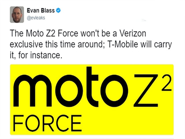联想Moto Z2Force曝光:模块设计+骁龙835
