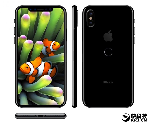 苹果无解!iPhone 8最新外形图:背面指纹