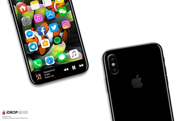 苹果无解!iPhone 8最新外形图:背面指纹