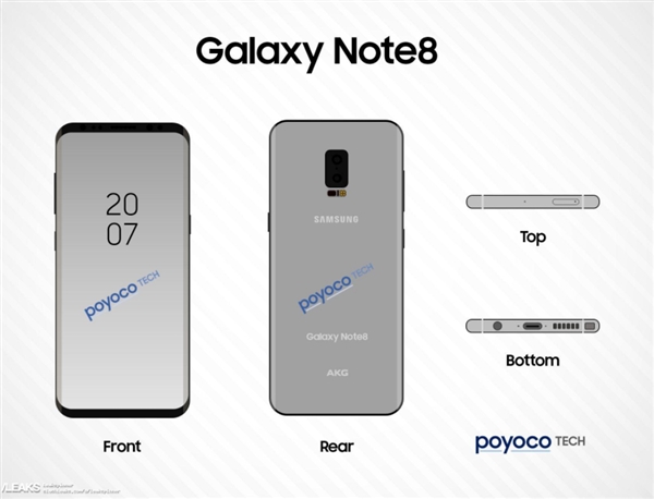 阻击iPhone 8！三星Note 8将在8月亮相：6.3英寸全面屏+双摄