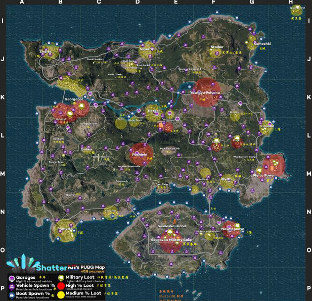 绝地求生大逃杀最新资源地图 绝地求生大逃杀地图详解