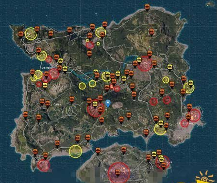 绝地求生刺激战场刷车点图 在哪里能刷到车