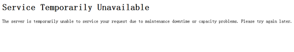微博Service Temporarily Unavailable怎么回事 Service Temporarily Unavailable怎么解决