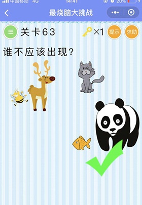 微信最烧脑大挑战第六十三关怎么过 最烧脑大挑战第六十三关攻略大全
