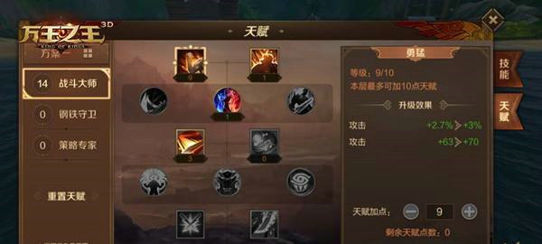 万王之王3D射手天赋怎么加点 射手天赋加点推荐