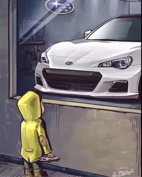 橱窗外看车的小男孩图片大全 小孩在窗外看车的图片下载