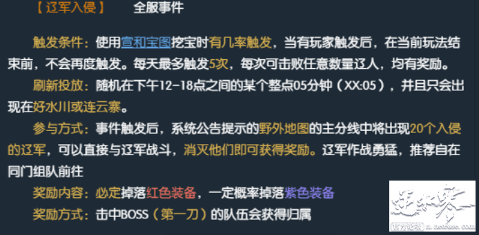 逆水寒辽军入侵刷新点在哪 辽军入侵活动攻略